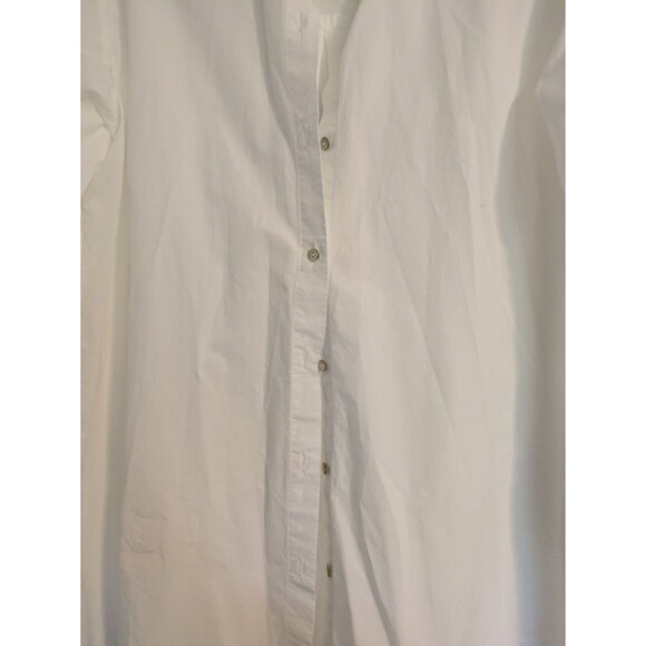 Eileen Fisher Cotton Poplin Shirt M Collared Button-Up Tunic Casual Medium - Picture 3 of 8